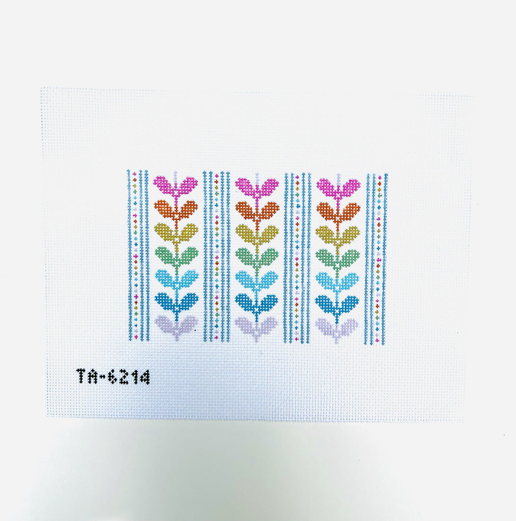 Rainbow Print Acrylic Purse Canvas - KC Needlepoint