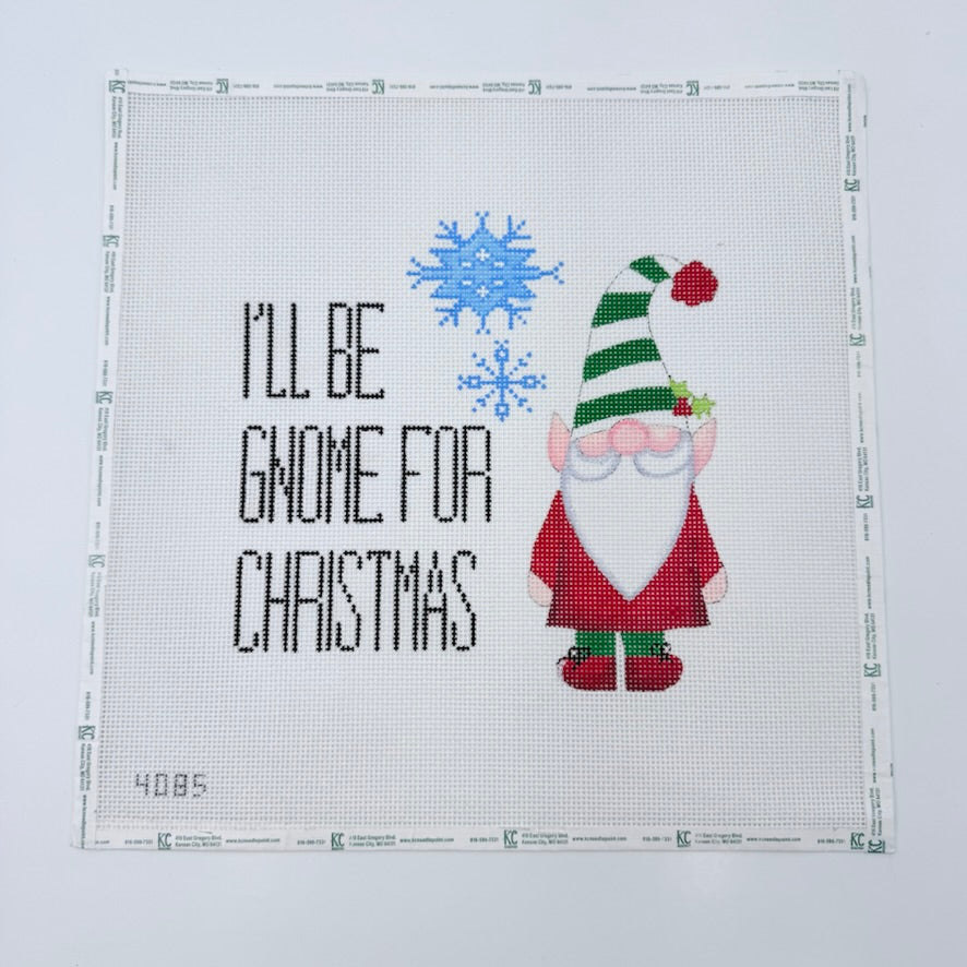 I'll Be Gnome for Christmas Canvas - KC Needlepoint