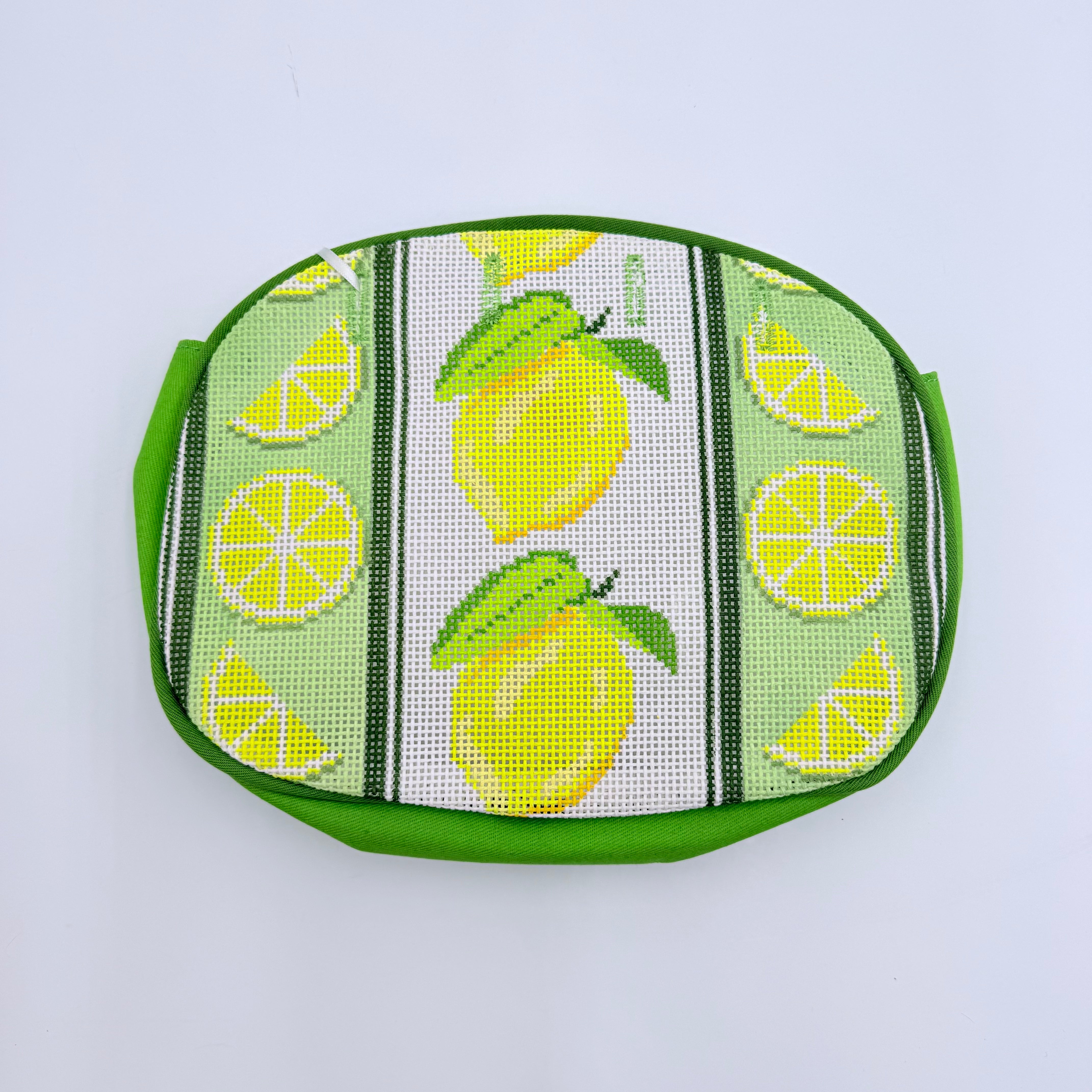 Lemons Bermuda Bag Canvas Cover - KC Needlepoint