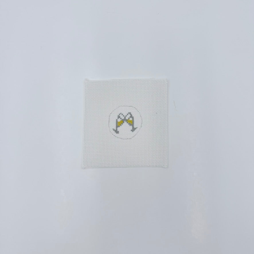 Champagne Key Fob Insert Canvas - KC Needlepoint