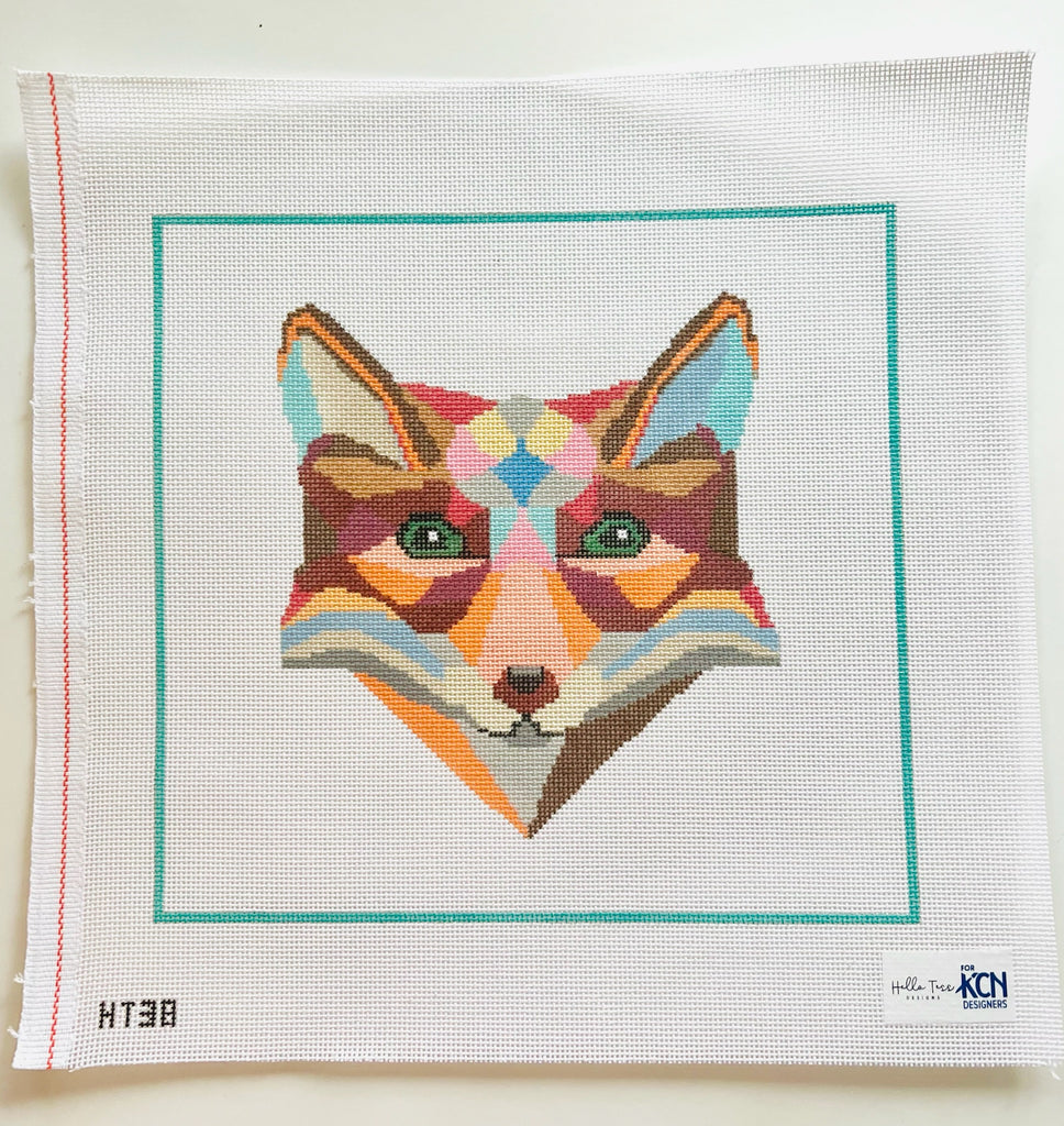 Wiley Fox Canvas - KC Needlepoint