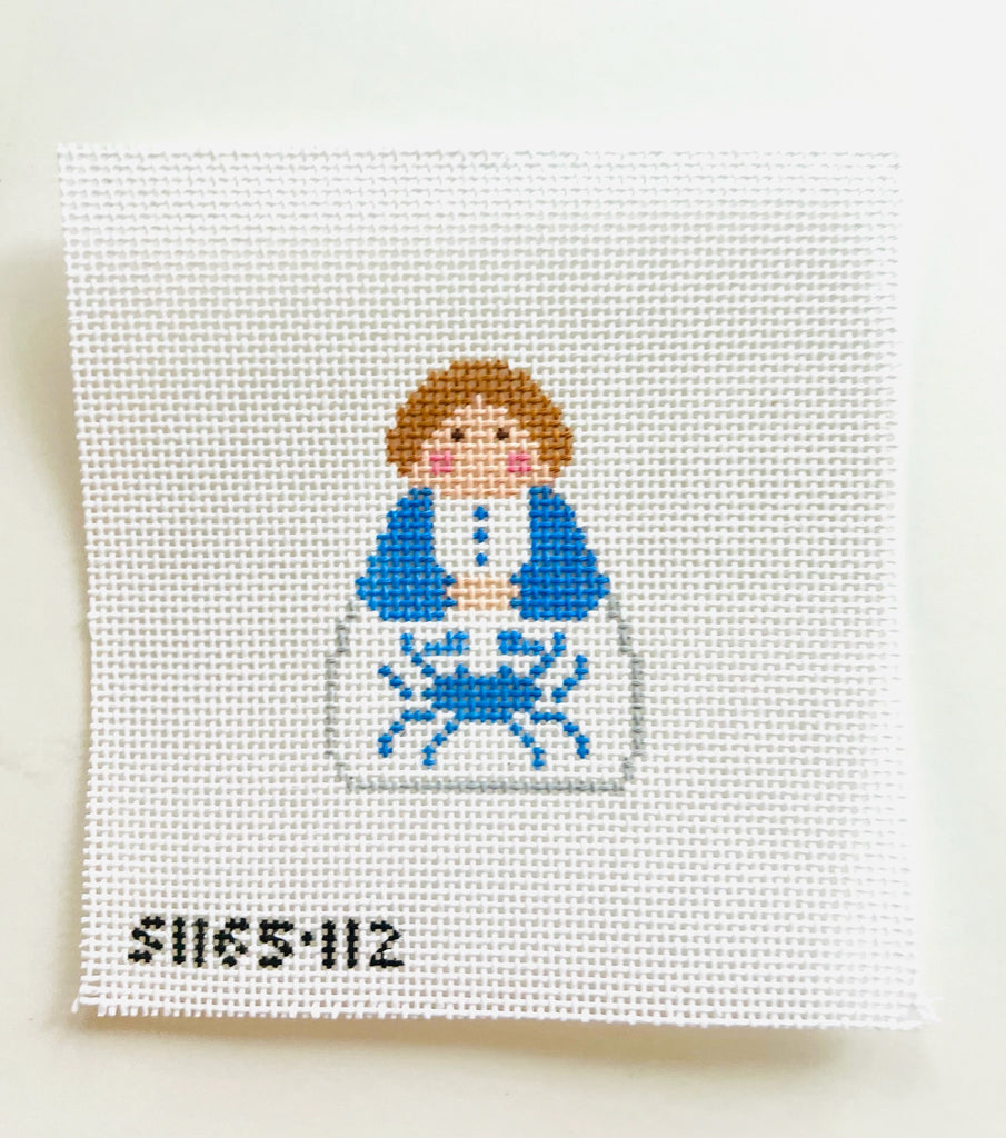 Angel with Crab Canvas - KC Needlepoint