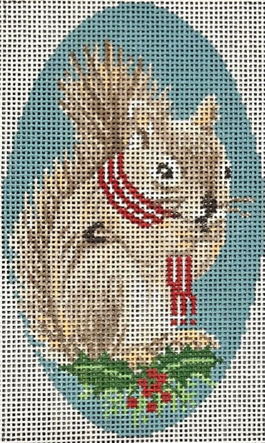 Squirrel Needlepoint Canvas - KC Needlepoint