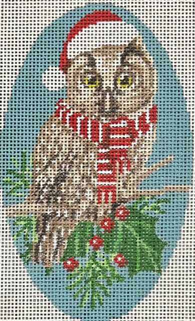 Owl Needlepoint Canvas - KC Needlepoint