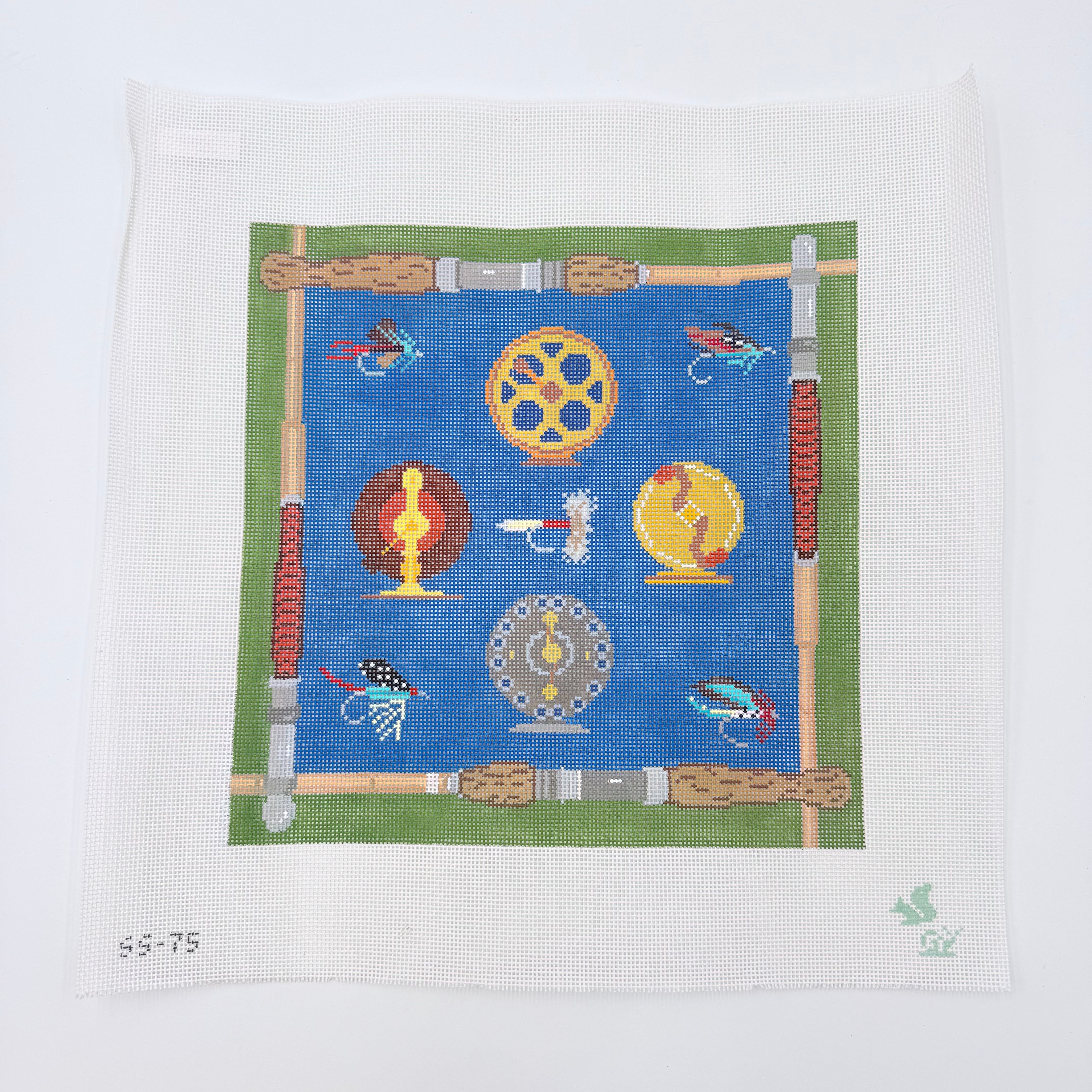 Vintage Fishing Canvas - KC Needlepoint