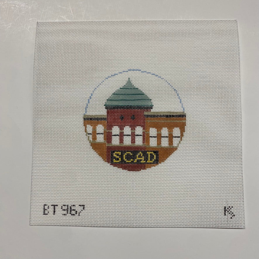 SCAD Round Canvas - KC Needlepoint