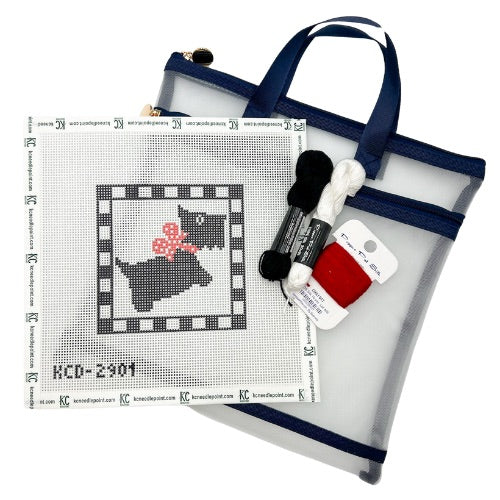 The Beginner Scottie Dog Kit - KC Needlepoint