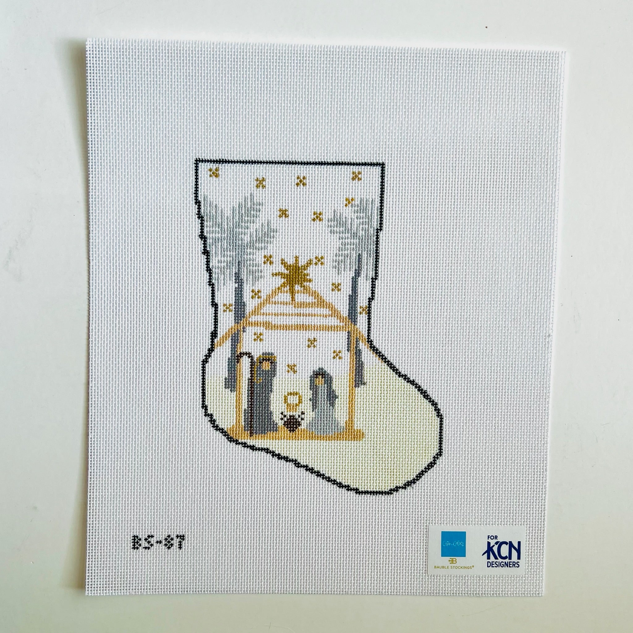 O Holy Night Ornament Sized Stocking Canvas - KC Needlepoint