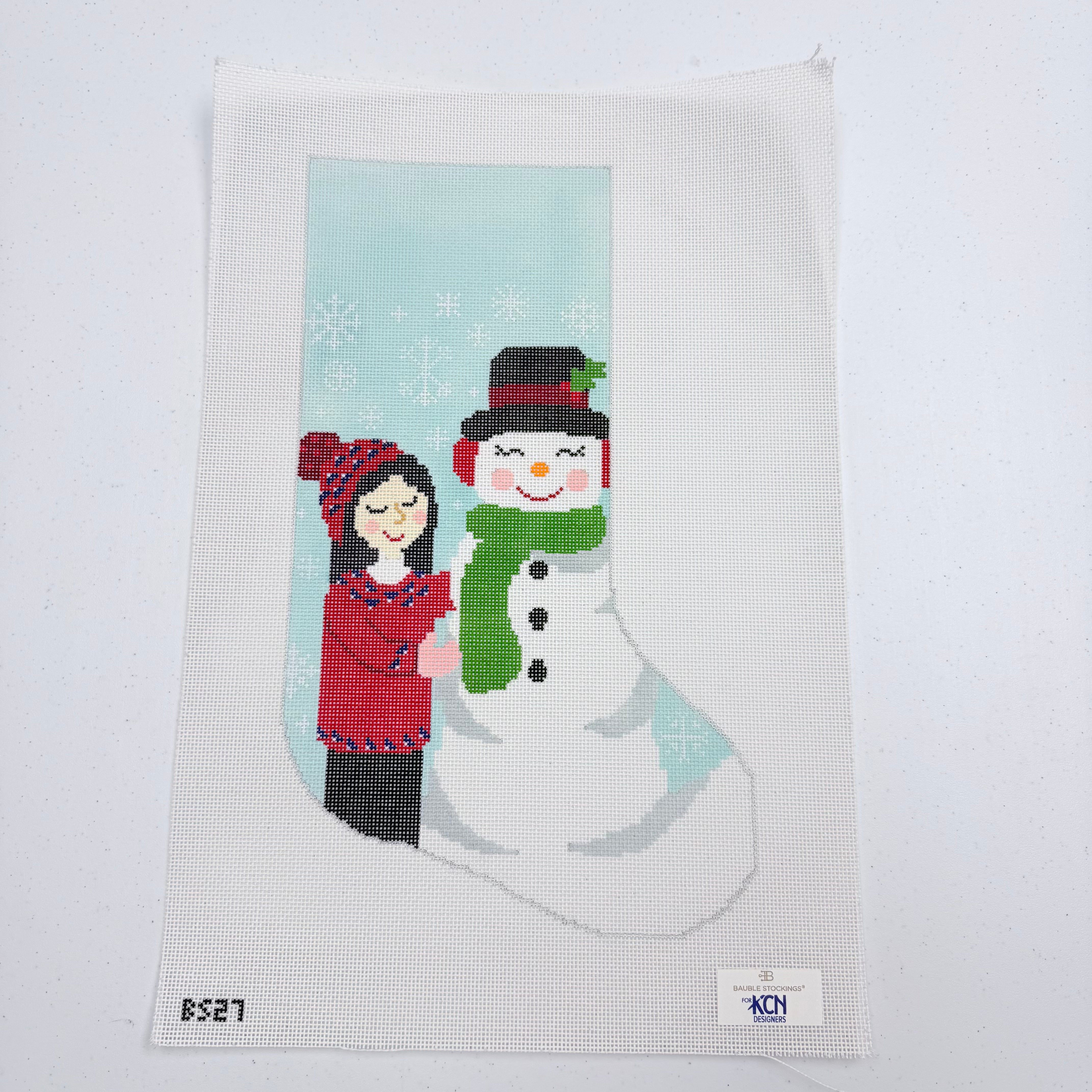 Friend of Frosty Stocking Canvas - KC Needlepoint