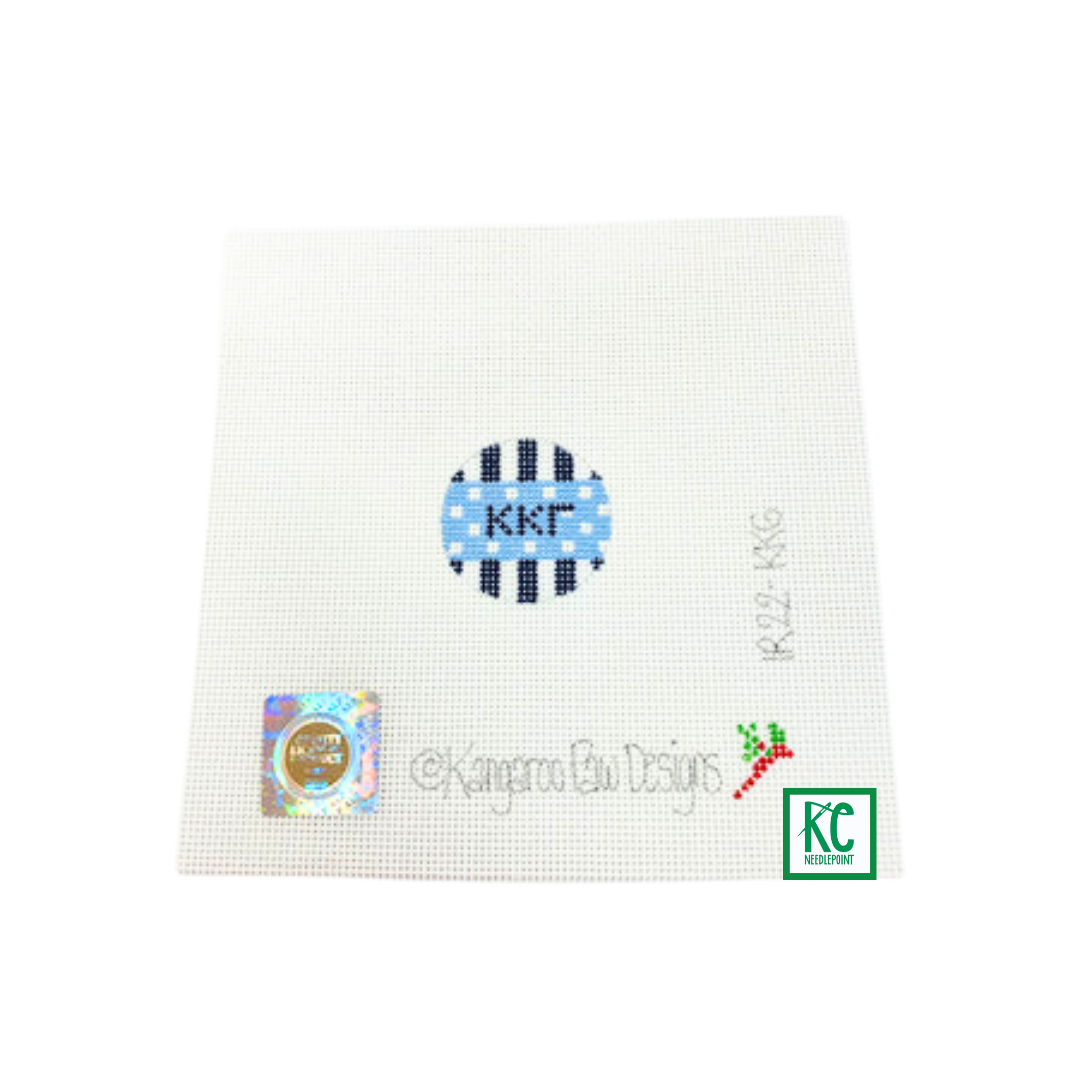 Kappa Kappa Gamma Key Fob Insert Canvas - KC Needlepoint
