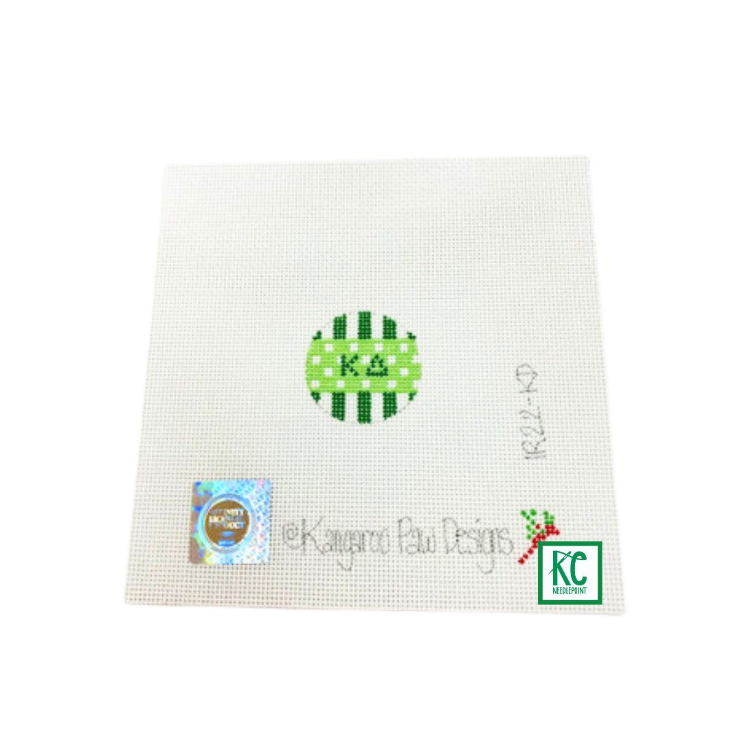 Kappa Delta Key Fob Insert Canvas - KC Needlepoint