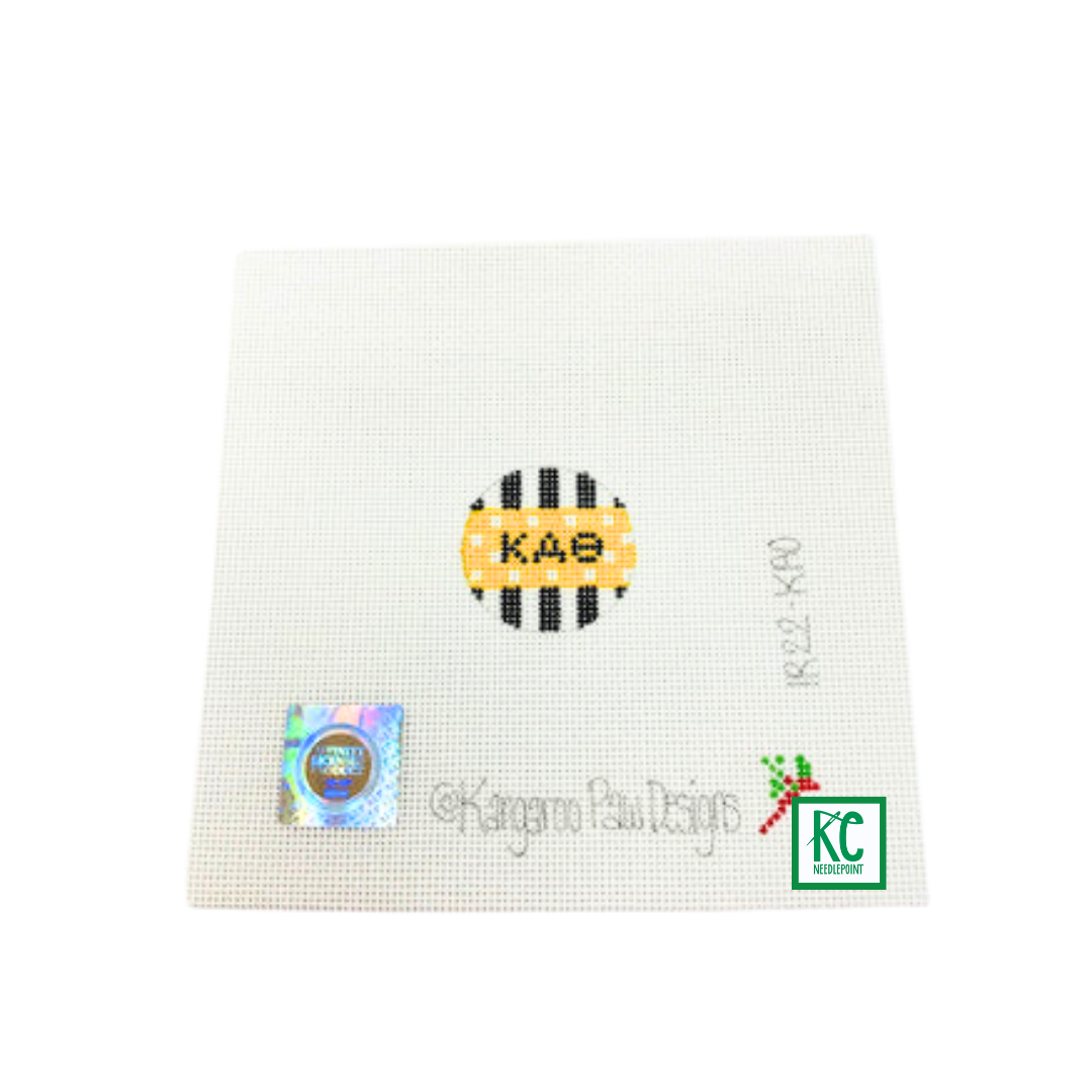 Kappa Alpha Theta Key Fob Insert Canvas - KC Needlepoint
