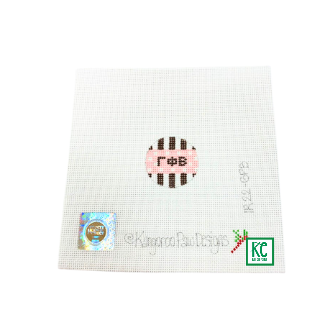 Gamma Phi Beta Key Fob Insert Canvas - KC Needlepoint