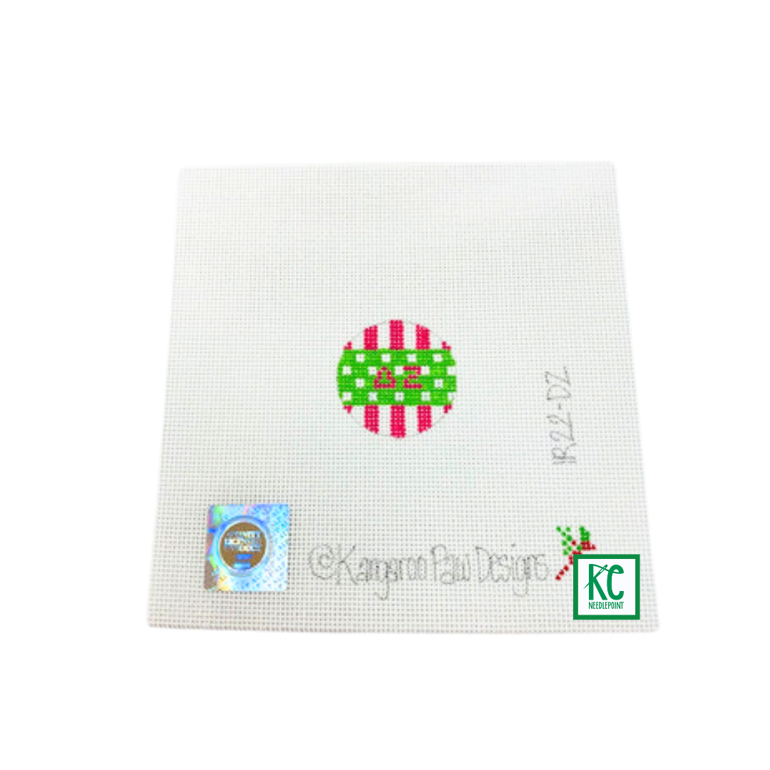 Delta Zeta Key Fob Insert Canvas - KC Needlepoint