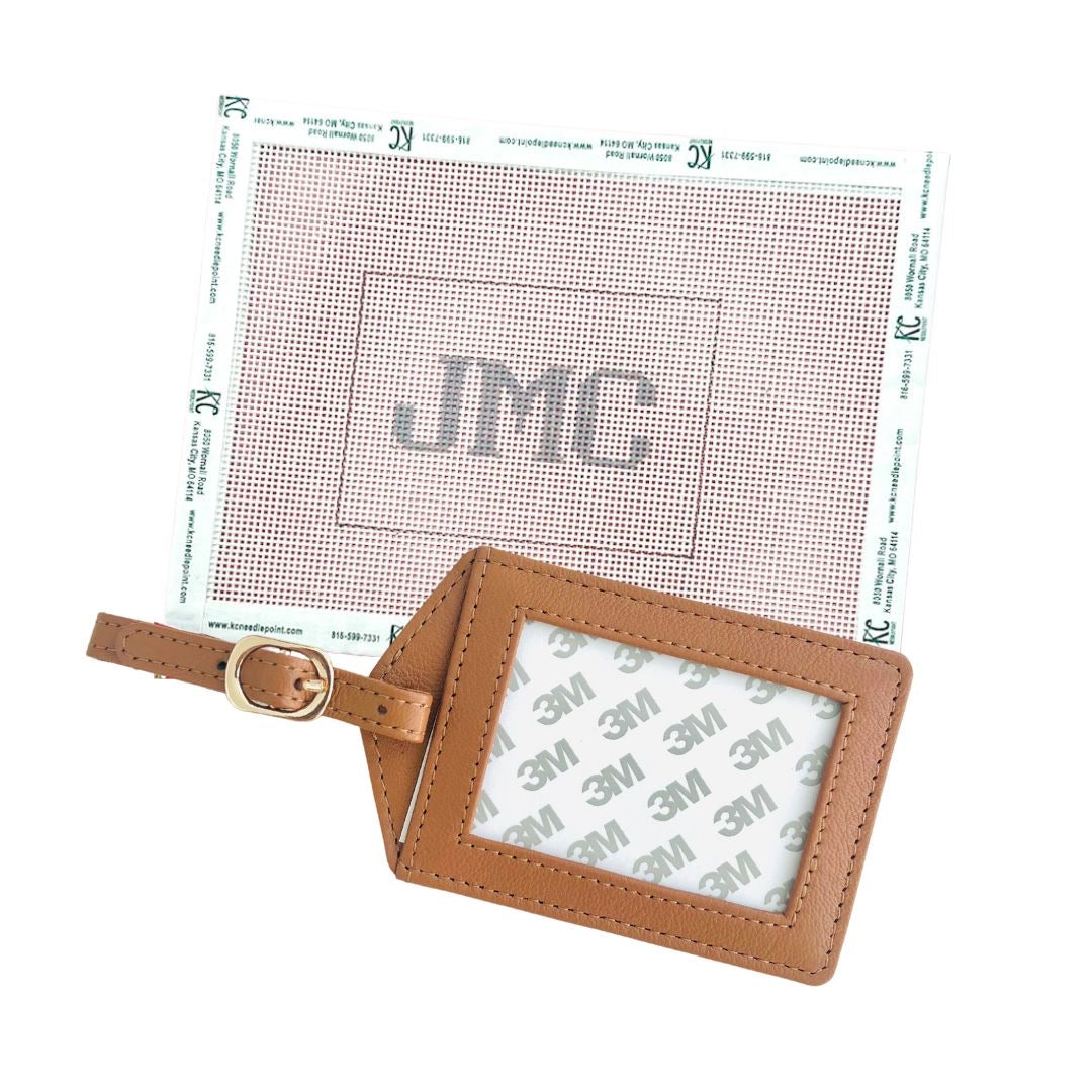 Monogram Luggage Tag Kit - KC Needlepoint