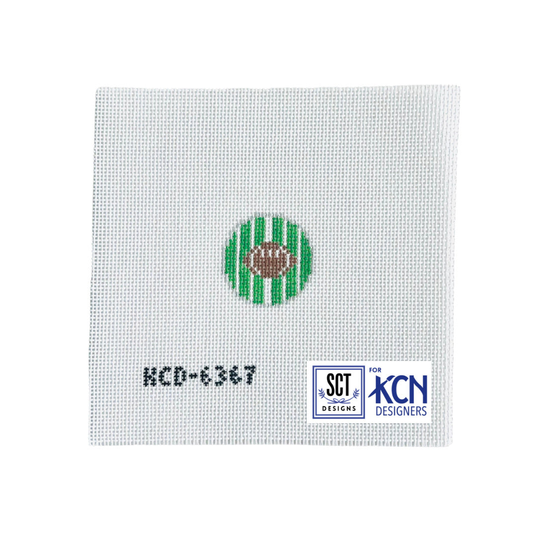 Football Key Fob Insert Canvas - KC Needlepoint