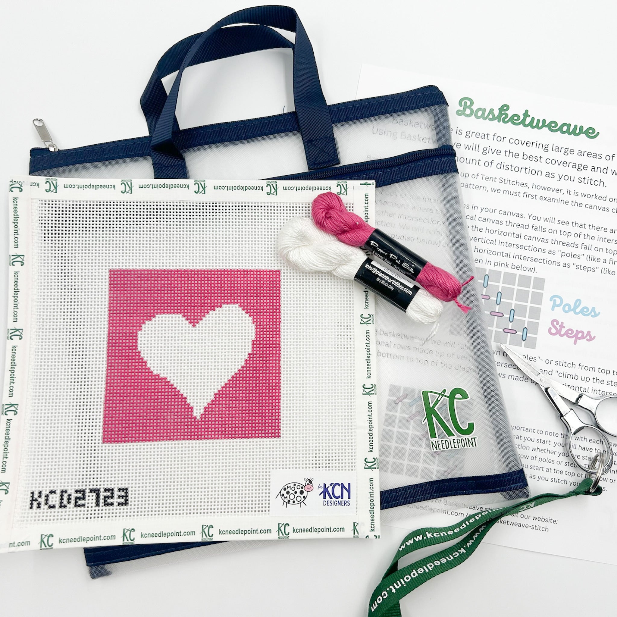 The Beginner Heart Kit - KC Needlepoint