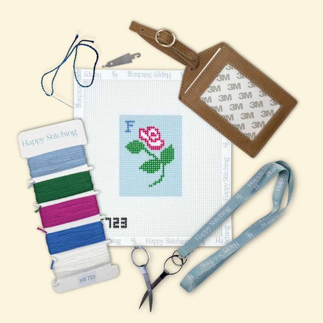 Flower Power Bag/Luggage Tag Kit - KC Needlepoint