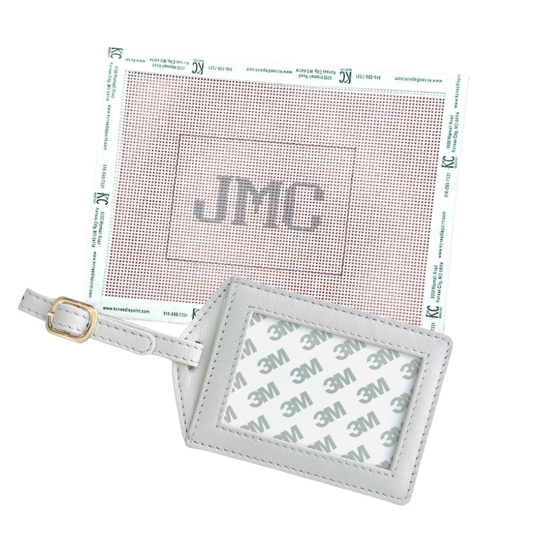 Monogram Luggage Tag Kit - KC Needlepoint