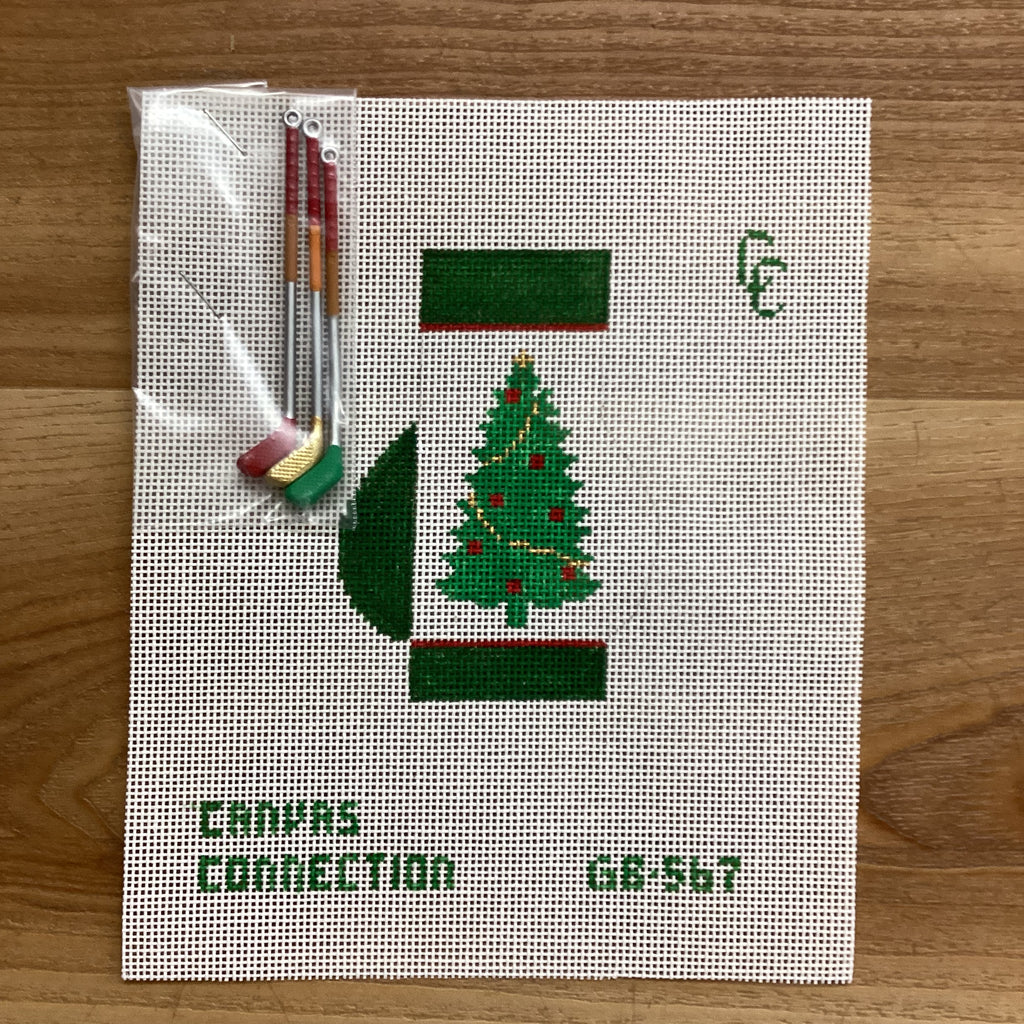 Christmas Tree Golf Bag Canvas - KC Needlepoint