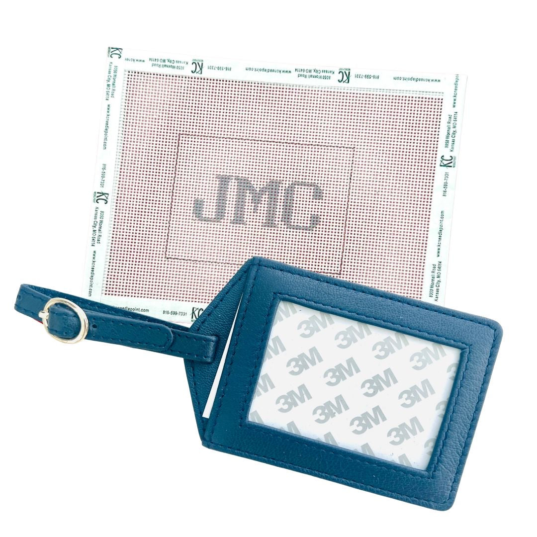 Monogram Luggage Tag Kit - KC Needlepoint