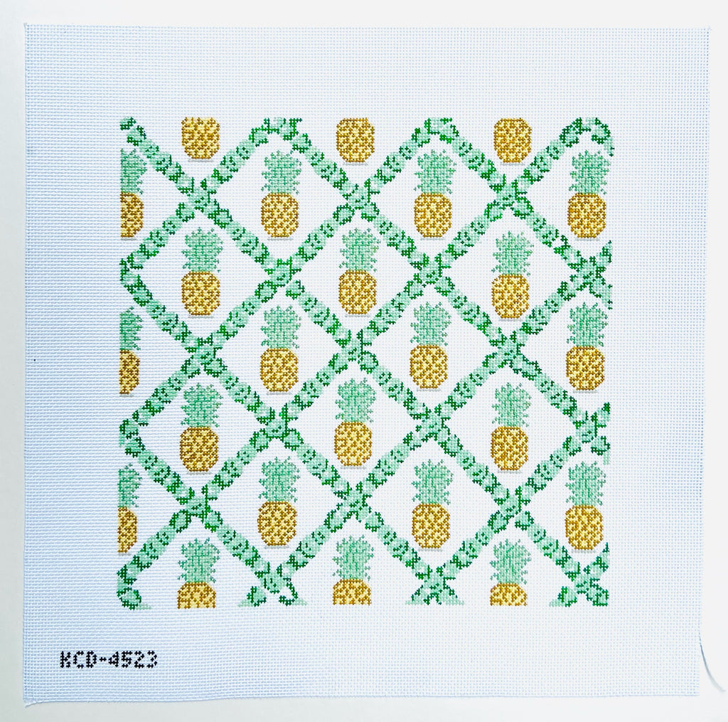 Pineapple Lattice Canvas - KC Needlepoint
