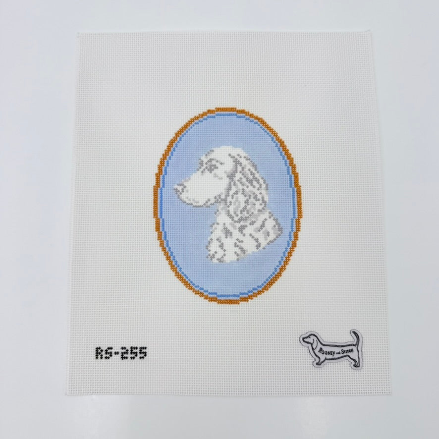 The Setter Cameo Canvas - KC Needlepoint