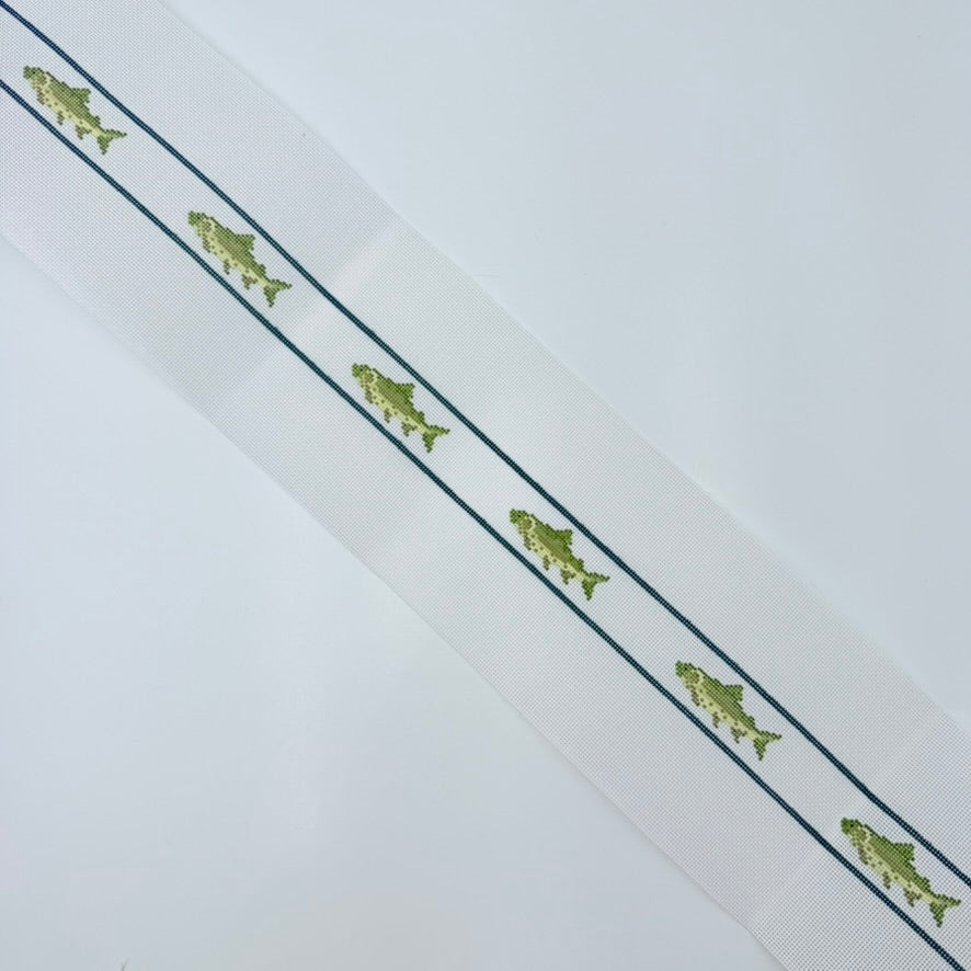 Brown Trout Belt Canvas - KC Needlepoint