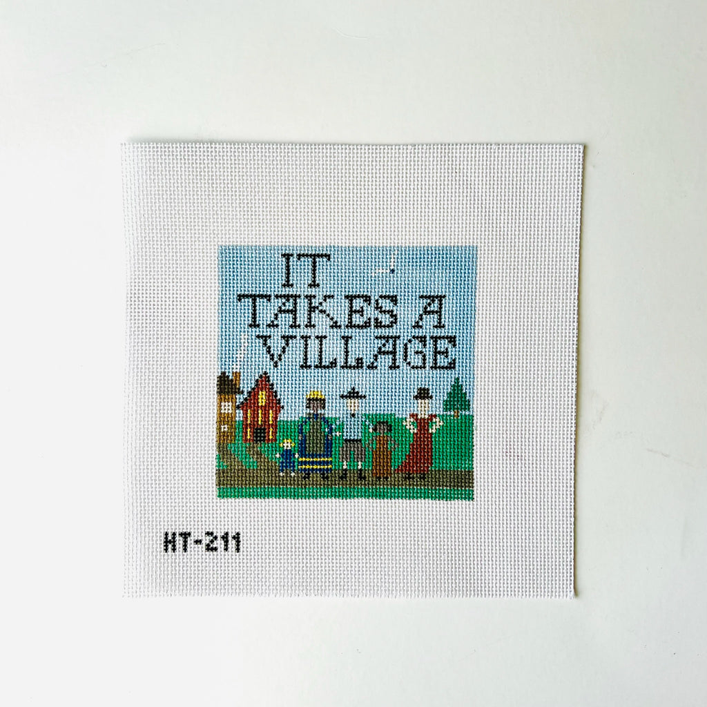 It Takes a Village Canvas - KC Needlepoint