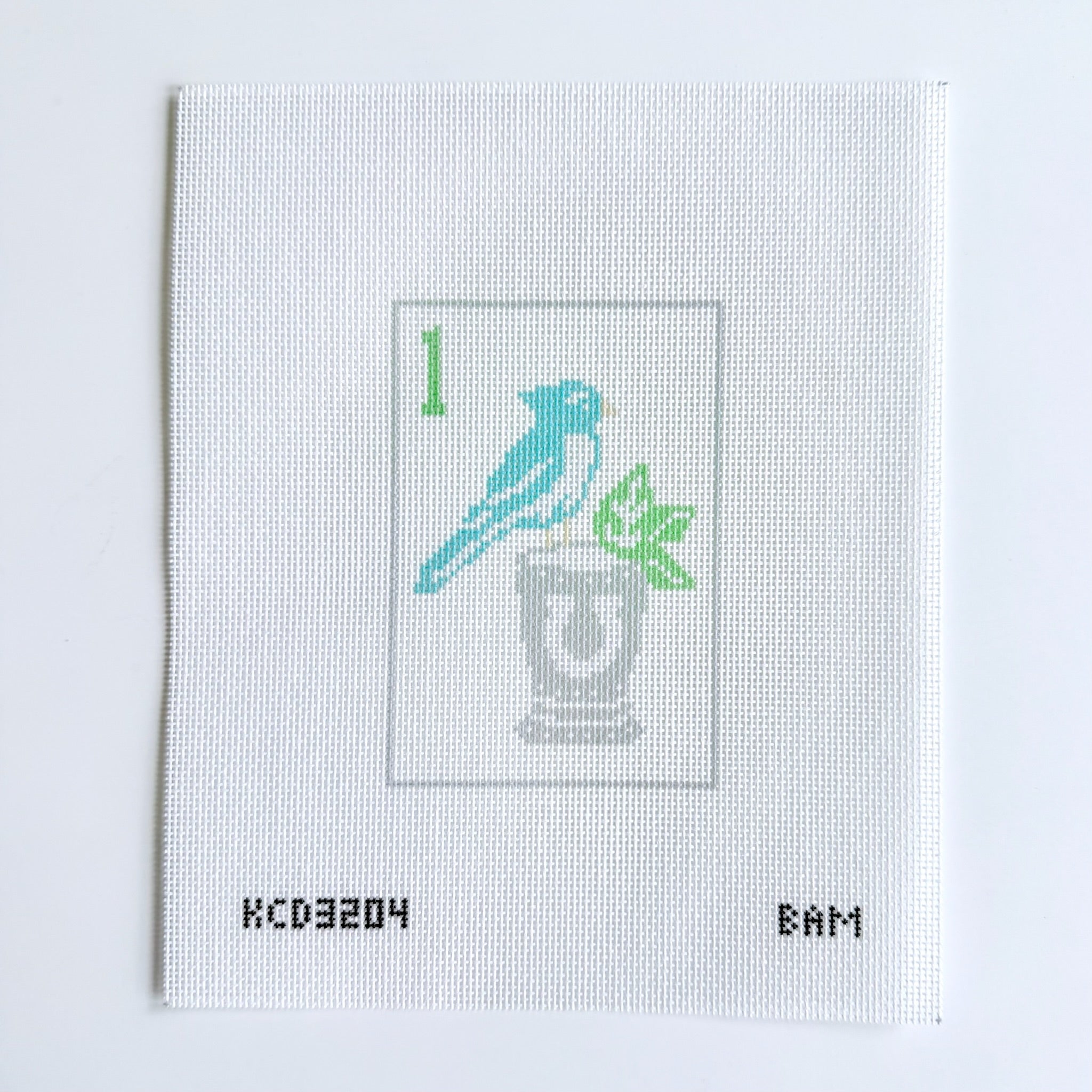Bird Bam Mint Julep Canvas - KC Needlepoint
