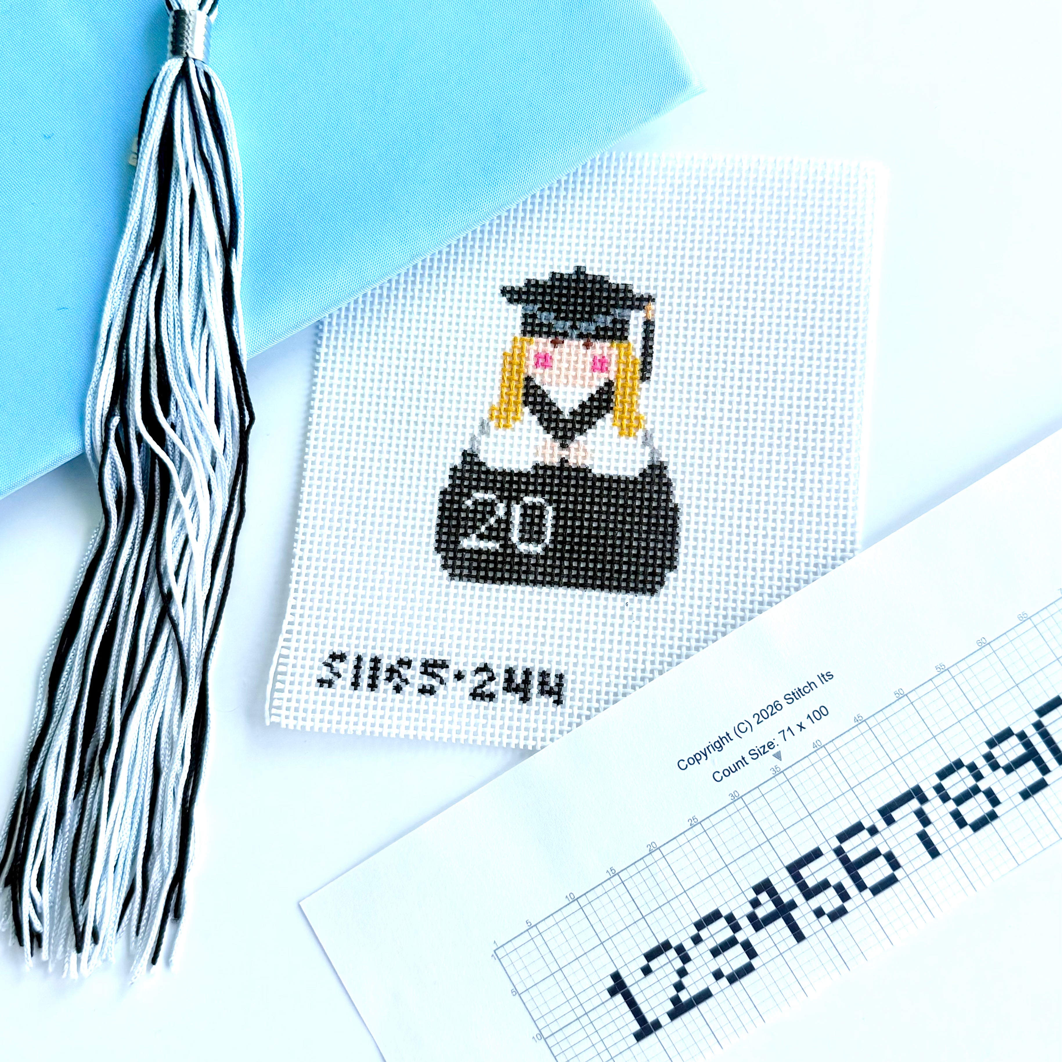 Graduation Angel Canvas - KC Needlepoint