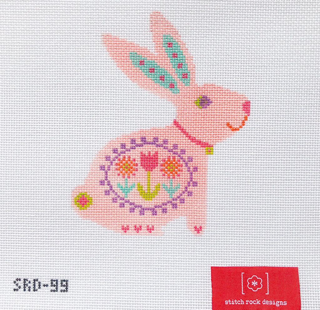 Scandi Bunny Canvas - KC Needlepoint