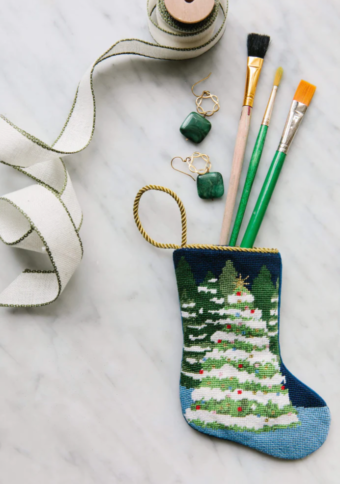 Winter Wonderland Bauble Stocking - KC Needlepoint