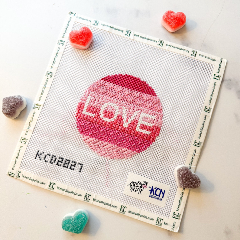 Love Round Kit - KC Needlepoint
