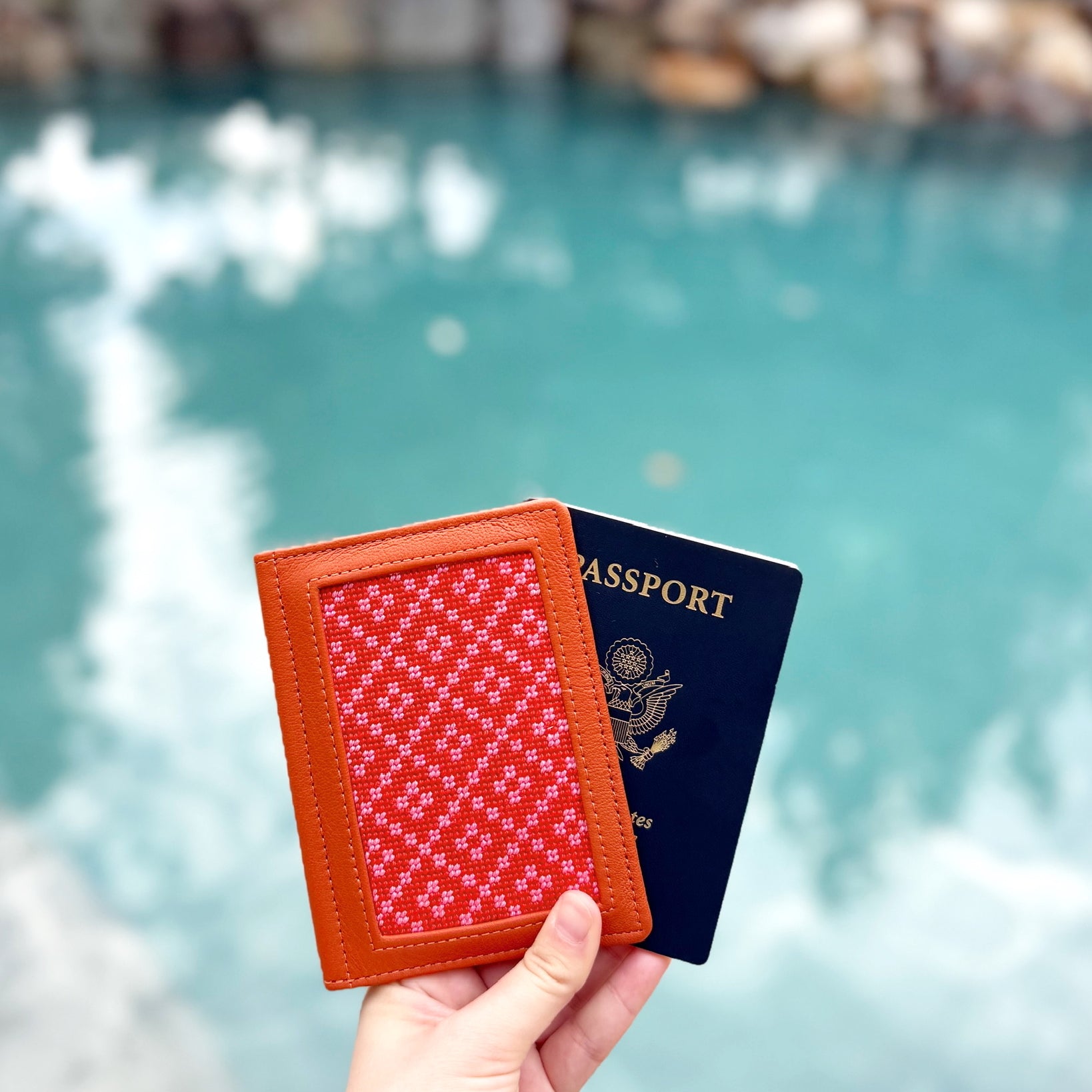 "Hot Take" Happy Stitching All-In-One Passport Case Kit - KC Needlepoint