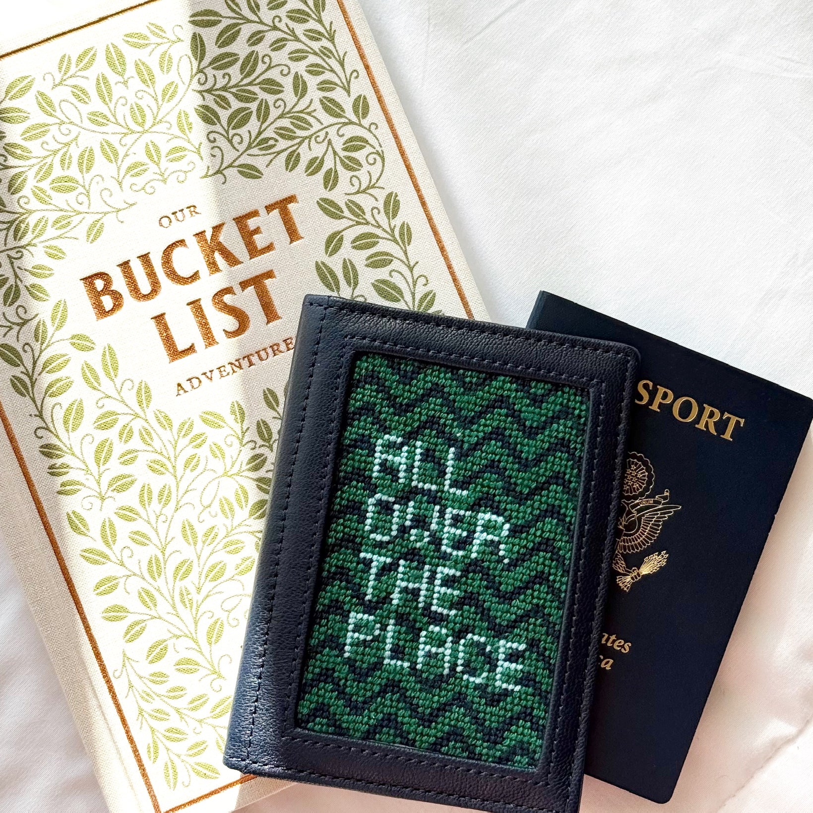 "All Over The Place" Happy Stitching All-In-One Passport Case Kit - KC Needlepoint