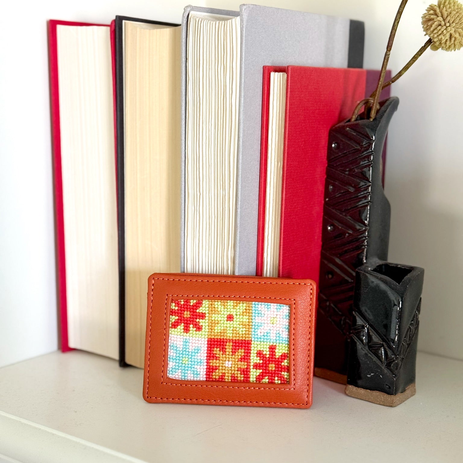 "Flower Funds" Happy Stitching All-In-One Card Wallet Kit - KC Needlepoint