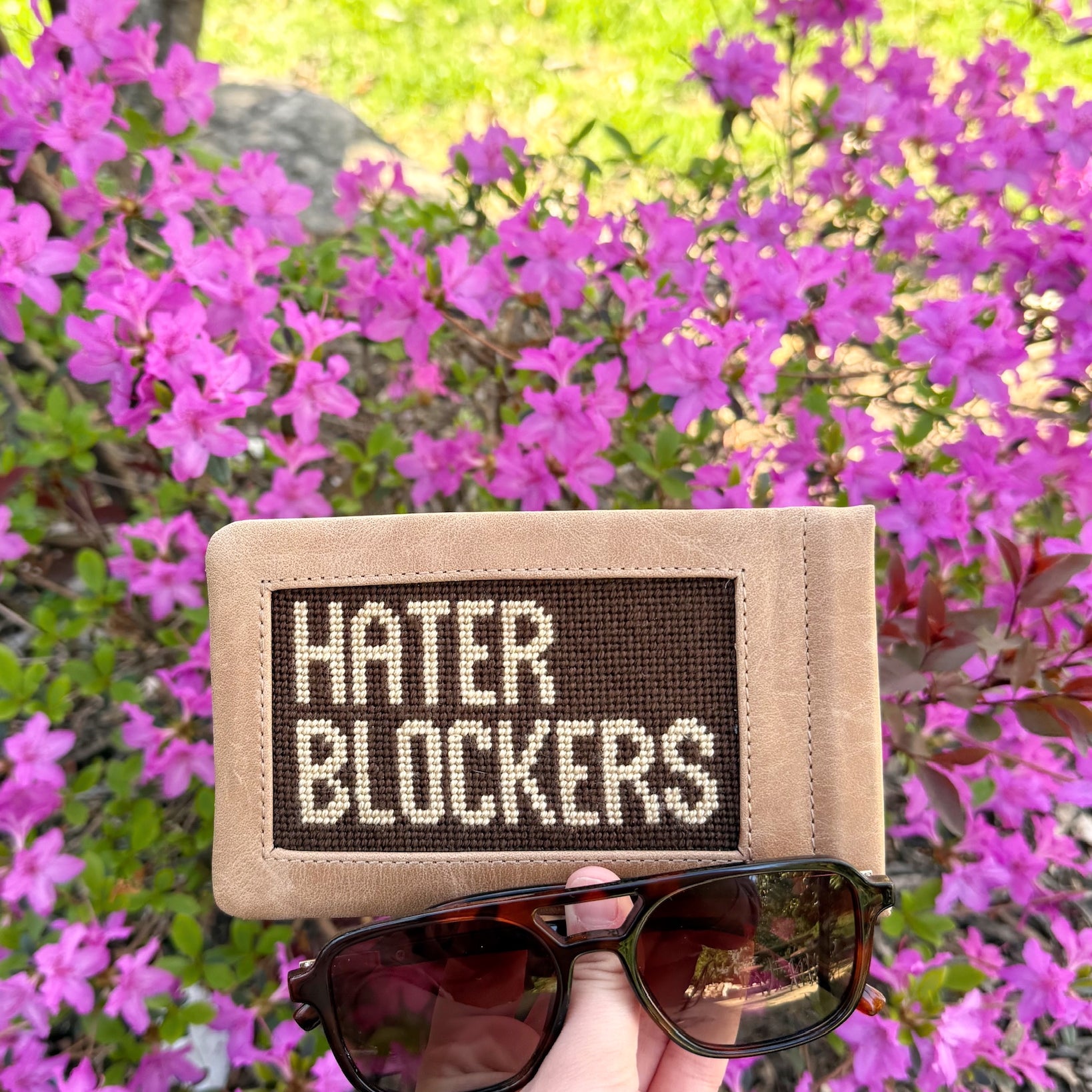 "Hater Blockers" Happy Stitching All-In-One Eyeglasses Case Kit - KC Needlepoint