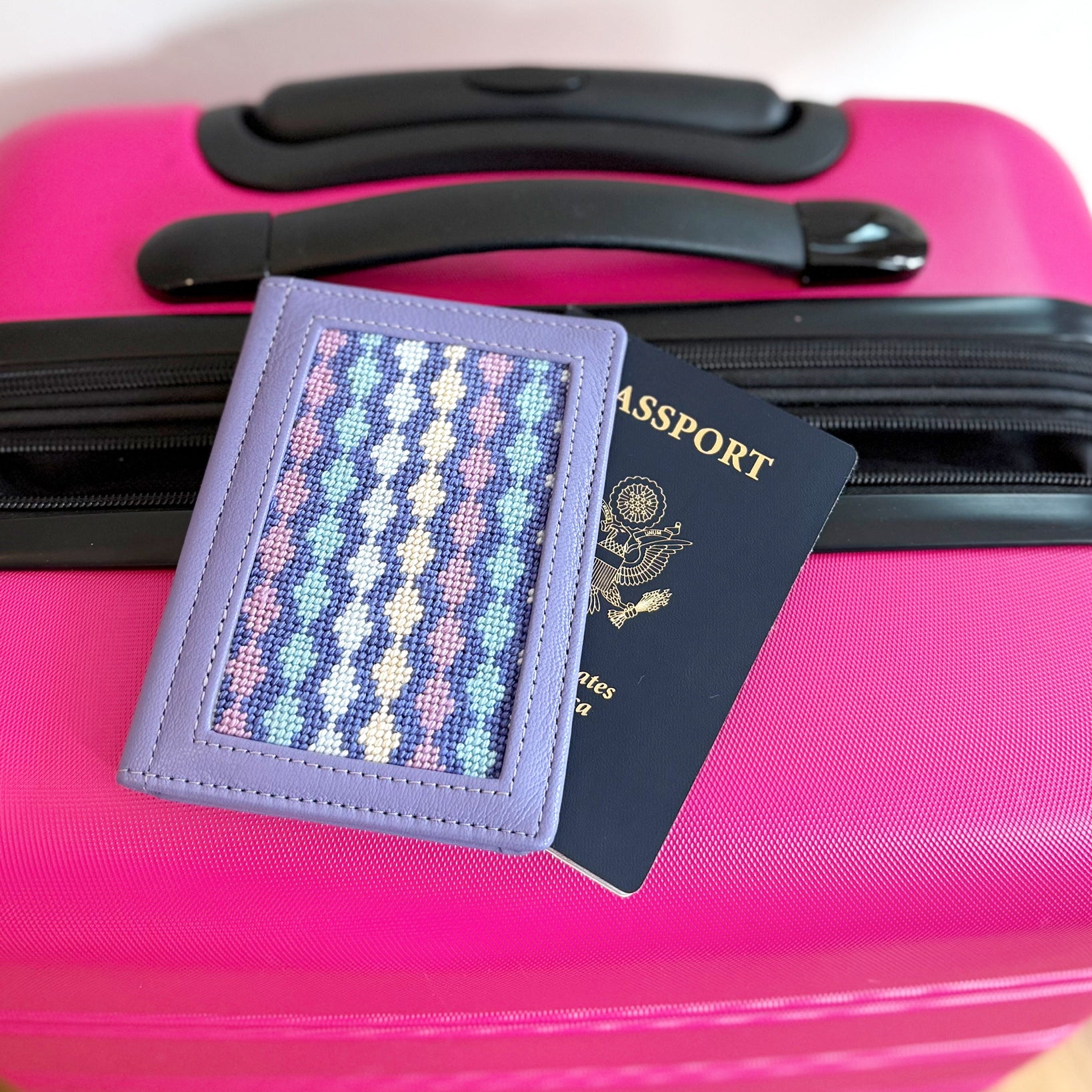 "On The Move" Happy Stitching All-In-One Passport Case Kit - KC Needlepoint