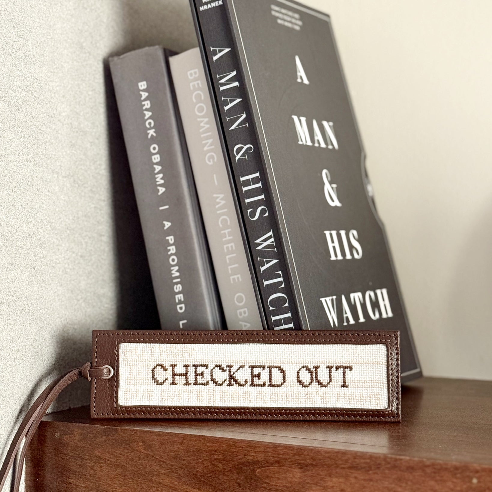 "Checked Out" Happy Stitching All-In-One Bookmark Kit - KC Needlepoint