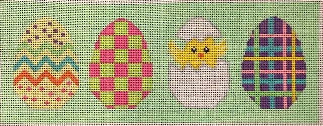 Three Eggs and One Chick Canvas - KC Needlepoint