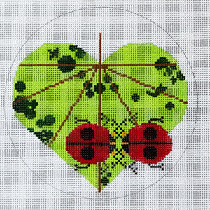 Ladybug Lovers Round Canvas - KC Needlepoint
