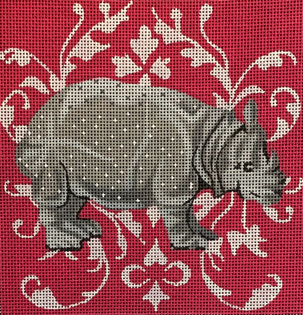 White Rhino Canvas - KC Needlepoint
