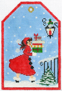 Christmas Delivery Gift Tag Canvas - KC Needlepoint