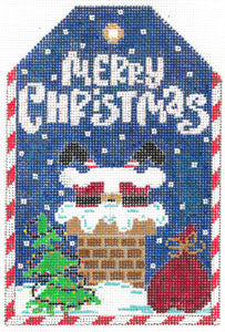 Bottoms Up Gift Tag Canvas - KC Needlepoint