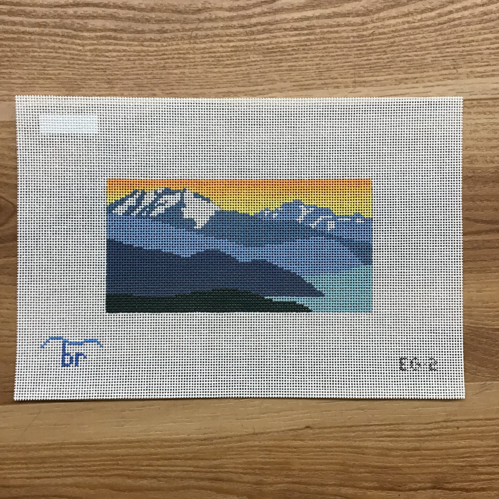 Rocky Mountain Sunrise Canvas - KC Needlepoint