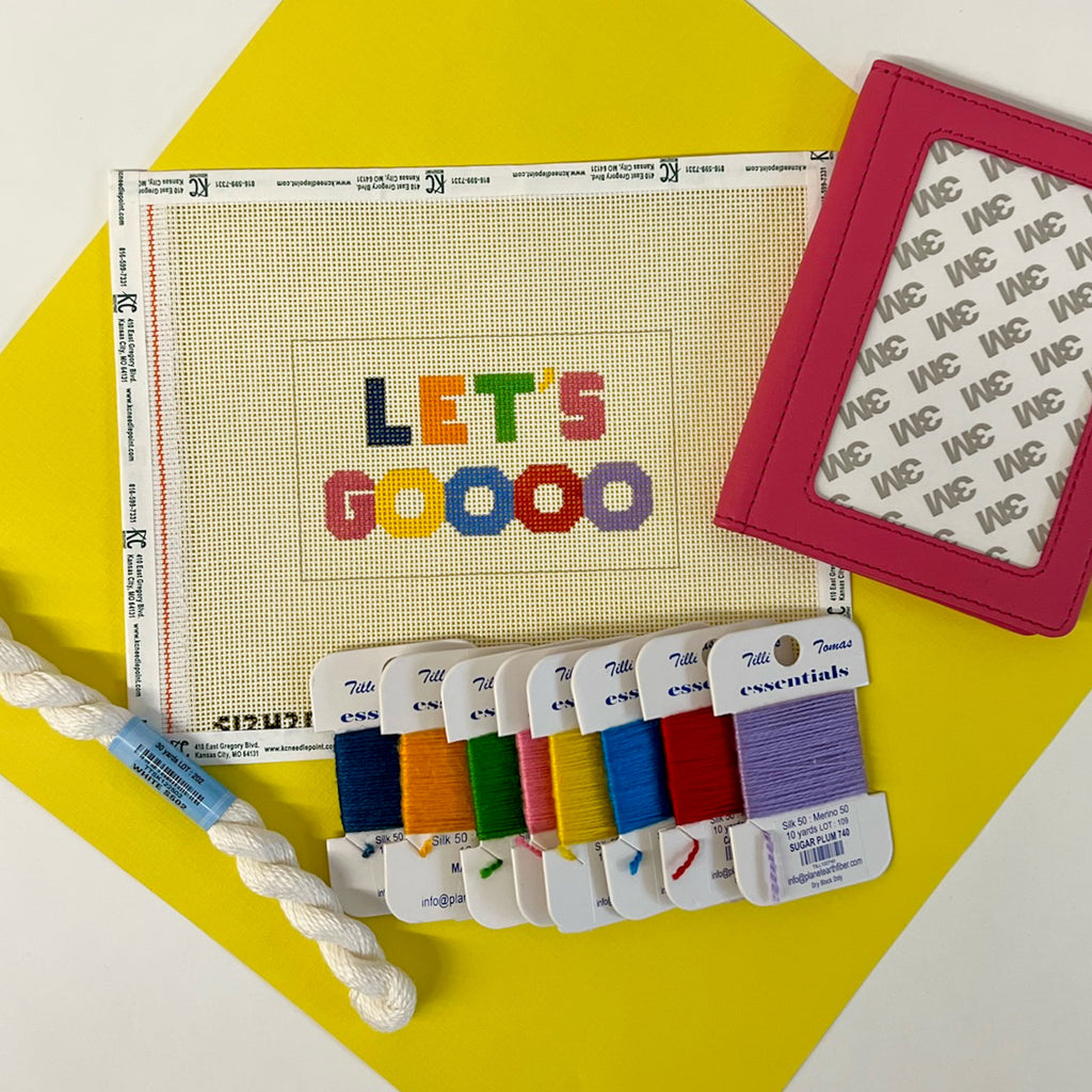 Let's Goooo Passport Cover Canvas or Kit - KC Needlepoint