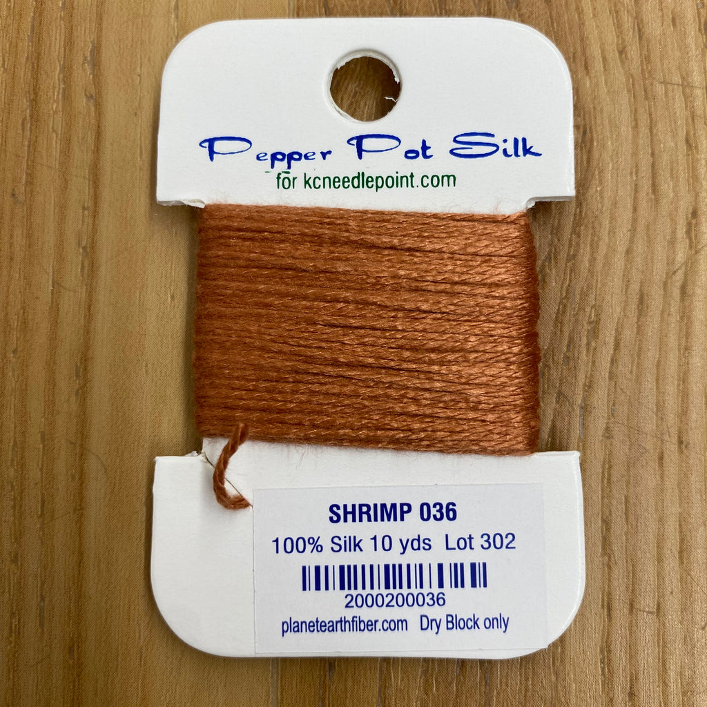 Pepper Pot Silk Card 036 Shrimp - KC Needlepoint