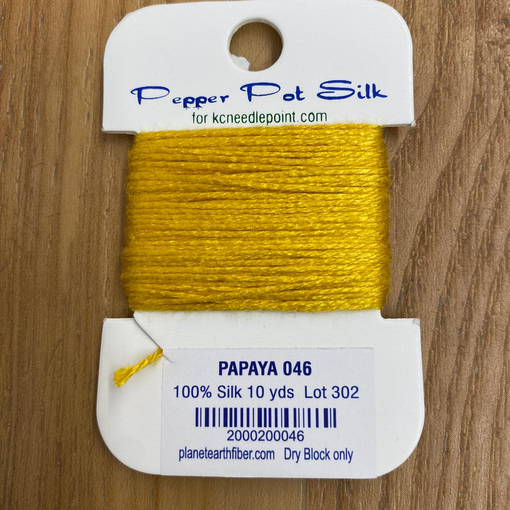 Pepper Pot Silk Card 046 Papaya - KC Needlepoint