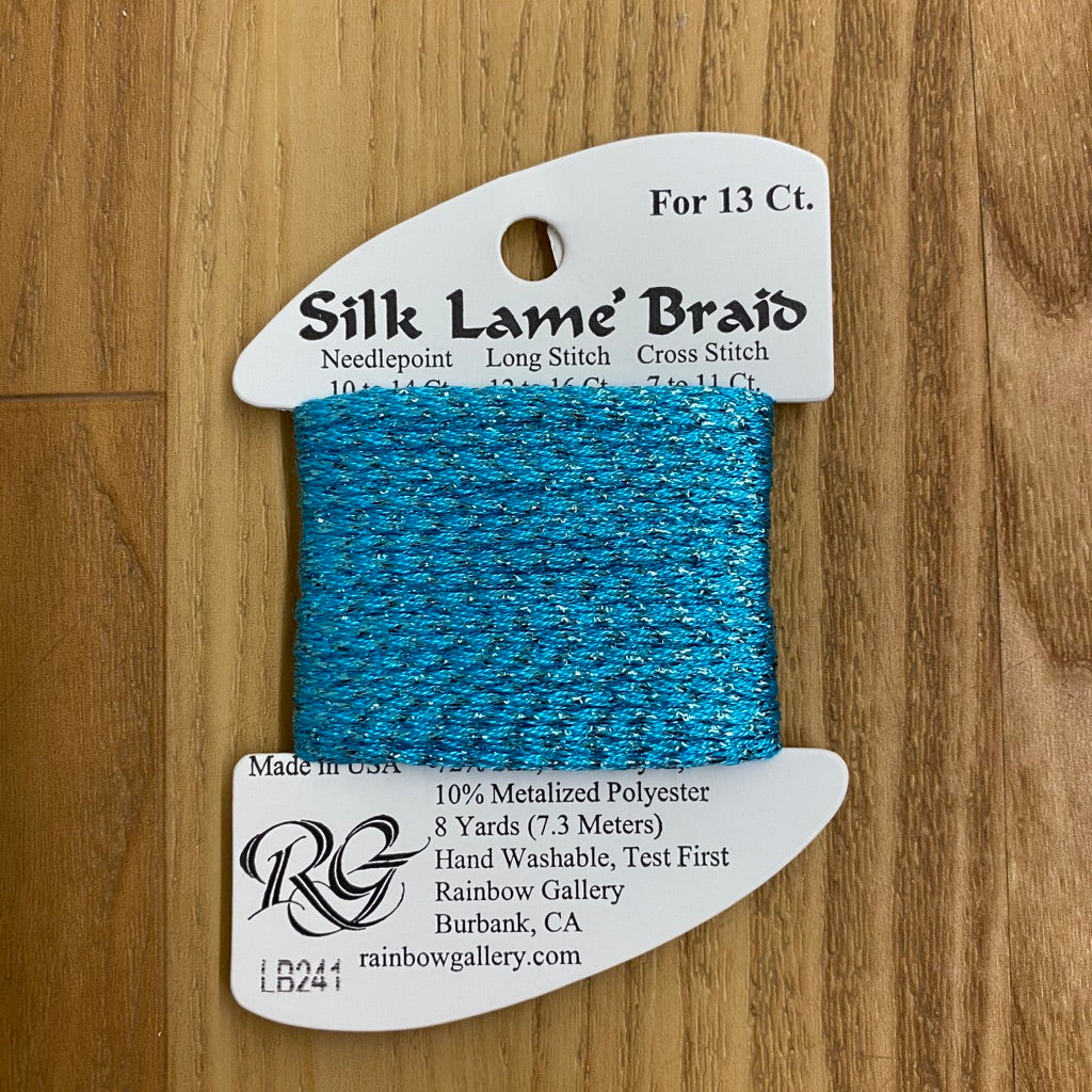 Silk Lamé Braid LB241 Scuba Blue - KC Needlepoint
